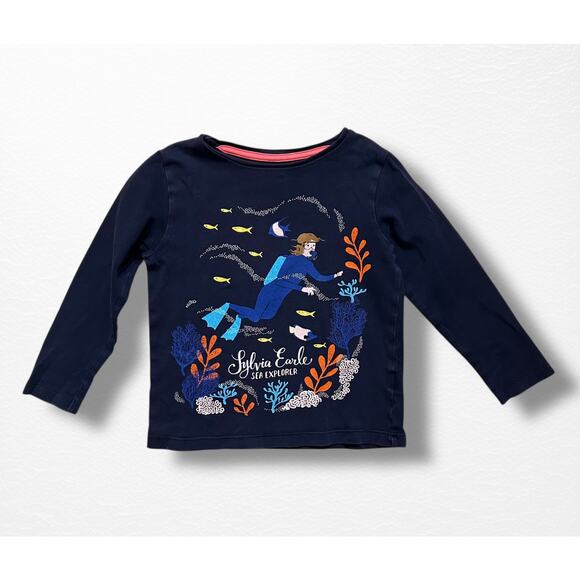 Piccolina Sylvia Earle Long Sleeved Tee, Size 4T - Picture 5 of 6